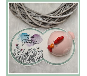 Stickdatei ITH - MugRug blanko rund Kreise